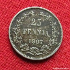 Monedas antiguas de Europa: FINLANDIA 25 PENNIA 1907. Lote 197828606