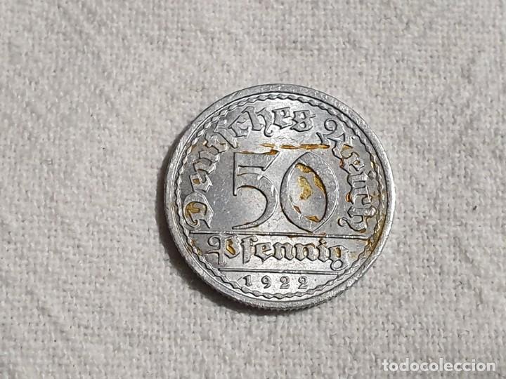 Monedas antiguas de Europa: Germany Empire - 50 pfennig 1922 - A - SC/BU