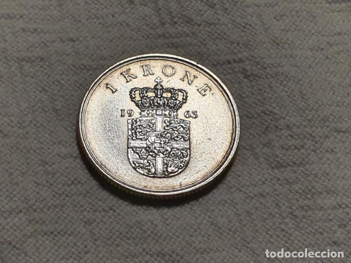 Monedas antiguas de Europa: Denmark - 1 krone 1965 - EBC/EF - Foto 3