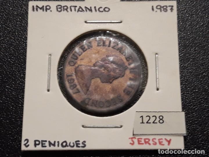 Monedas antiguas de Europa: Jersey 2 peniques 1987 - Foto 1