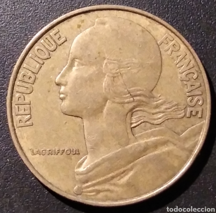 Monedas antiguas de Europa: MONEDA - FRANCIA 20 CENTIMOS 1976 - Foto 2
