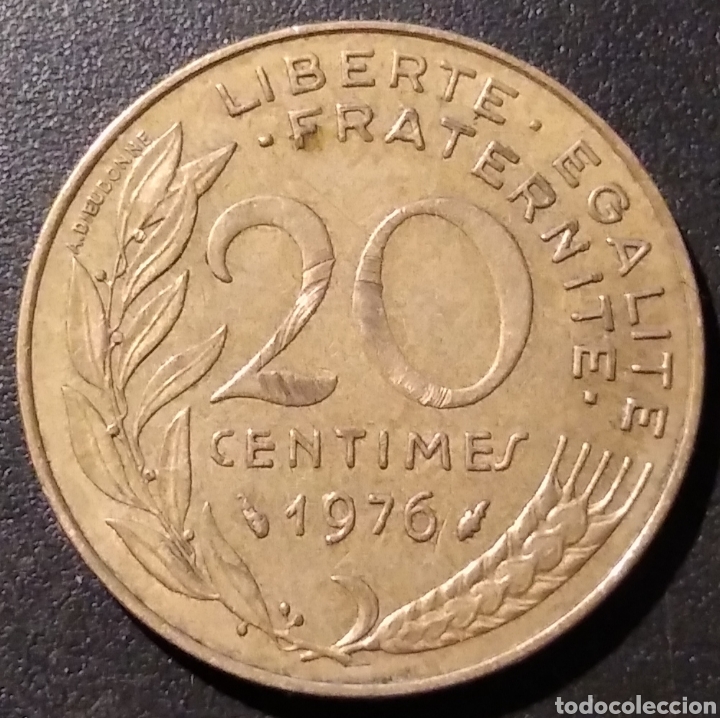 Monedas antiguas de Europa: MONEDA - FRANCIA 20 CENTIMOS 1976 - Foto 1
