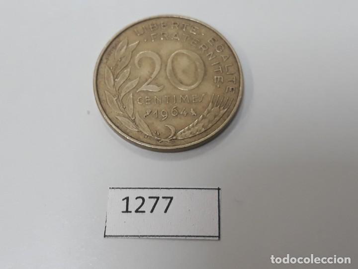 Monedas antiguas de Europa: Francia 20 centimos 1964 - Foto 2