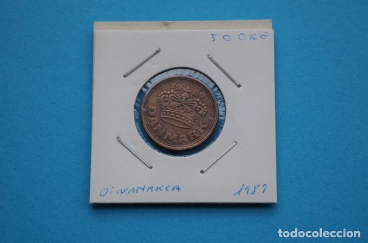 Monedas antiguas de Europa: Moneda 50 ore Dinamarca 1989 - Foto 1