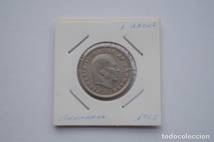 Monedas antiguas de Europa: Moneda 1 krone Dinamarca 1965 - Foto 1
