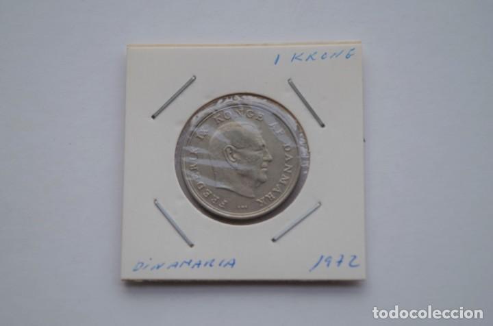 Monedas antiguas de Europa: Moneda 1 krone Dinamarca 1972 - Foto 1