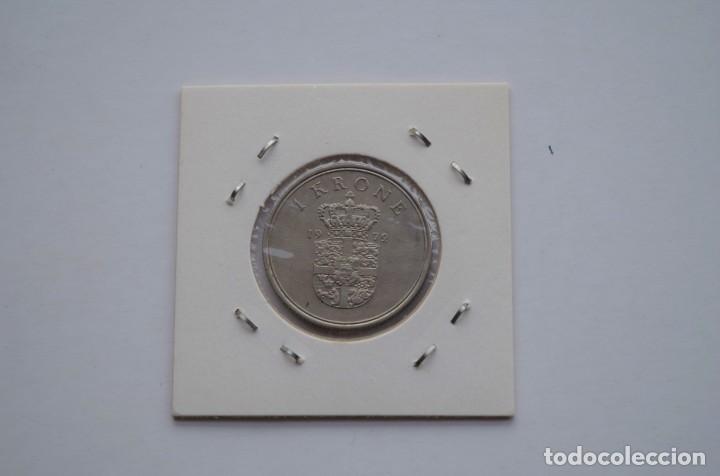 Monedas antiguas de Europa: Moneda 1 krone Dinamarca 1972 - Foto 2