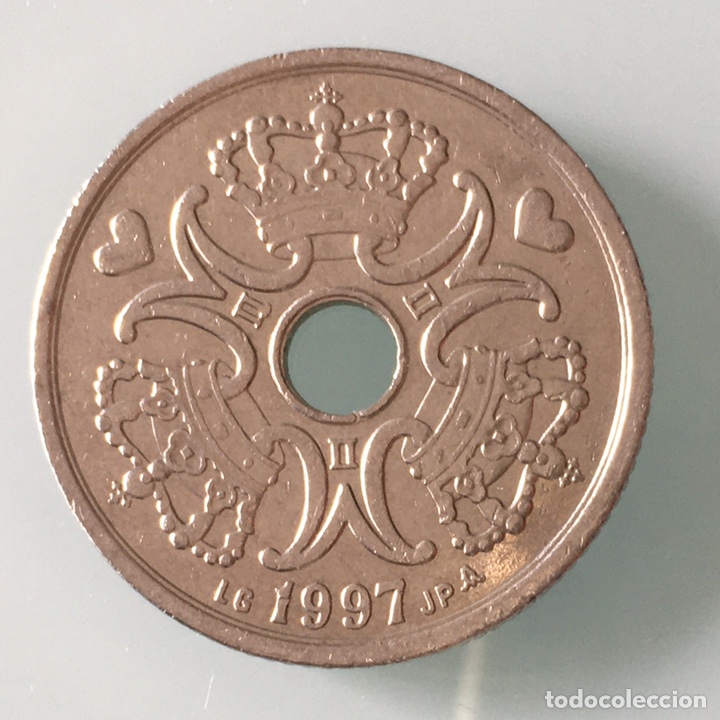 Monedas antiguas de Europa: Dinamarca. 5 coronas 1997 - Foto 2