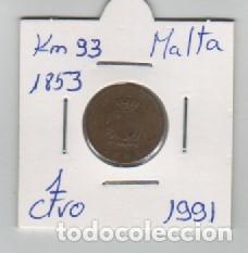 Monedas antiguas de Europa: MONEDA MALTA 1 CENTAVO 1991 - Foto 1