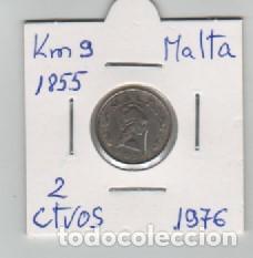 Monedas antiguas de Europa: MONEDA MALTA 2 CENTAVOS 1976 - Foto 1