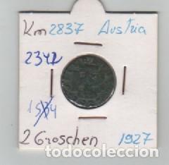 Monedas antiguas de Europa: MONEDA AUSTRIA 2 GROSCHEN 1927 - Foto 1