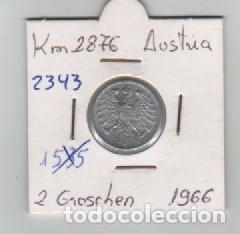 Monedas antiguas de Europa: MONEDA AUSTRIA 2 GROSCHEN 1966 - Foto 1