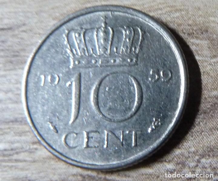 Monedas antiguas de Europa: MONEDA HOLANDA 10 CENTIMOS 1959 - Foto 2