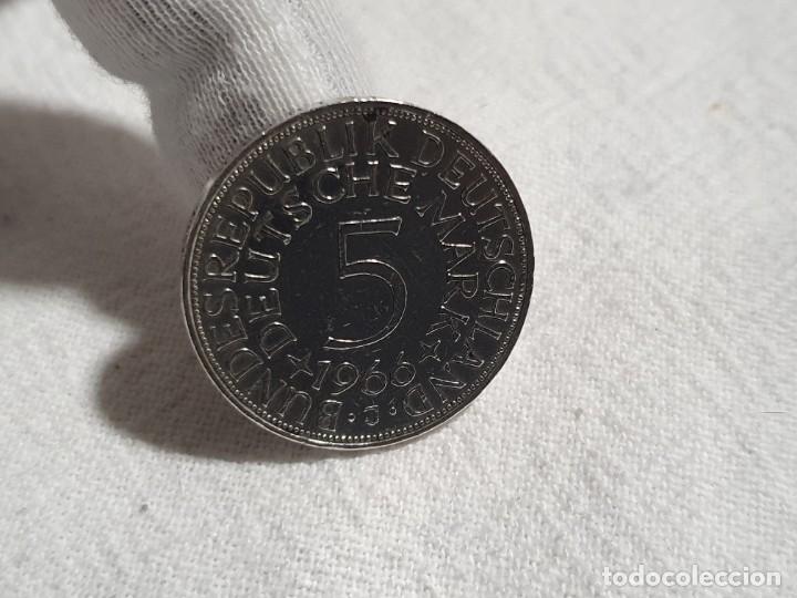 Monedas antiguas de Europa: Germany - 5 mark silver 1966 - J - EBC/EF - Foto 2