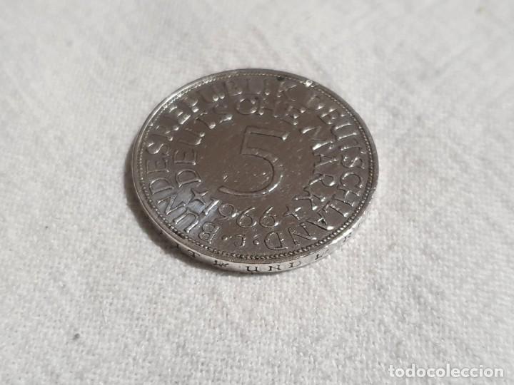 Monedas antiguas de Europa: Germany - 5 mark silver 1966 - J - EBC/EF - Foto 3