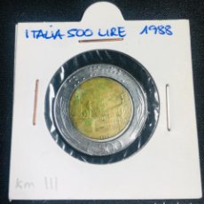 Monedas antiguas de Europa: ITALIA 500 LIRE 1988