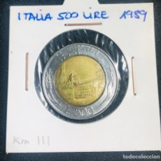Monedas antiguas de Europa: ITALIA 500 LIRE 1989