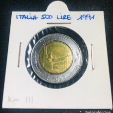 Monedas antiguas de Europa: ITALIA 500 LIRE 1991