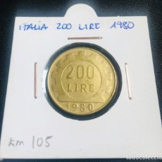 Monedas antiguas de Europa: ITALIA 200 LIRE 1980