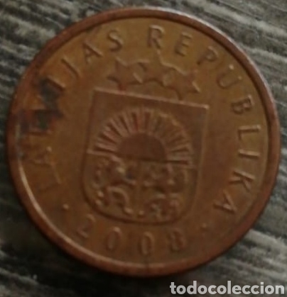 Monedas antiguas de Europa: Moneda Letonia 1 santims 2008 - Foto 2