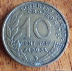 Monedas antiguas de Europa: 10 CENTIMOS DE FRANCO FRANCÉS. 1.963. Lote 202445885