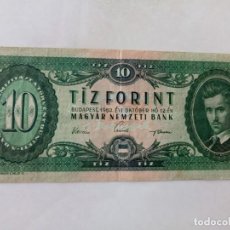 Monedas antiguas de Europa: BILLETE DE 10 FLORINES, BUDAPEST 1962, HUNGRÍA