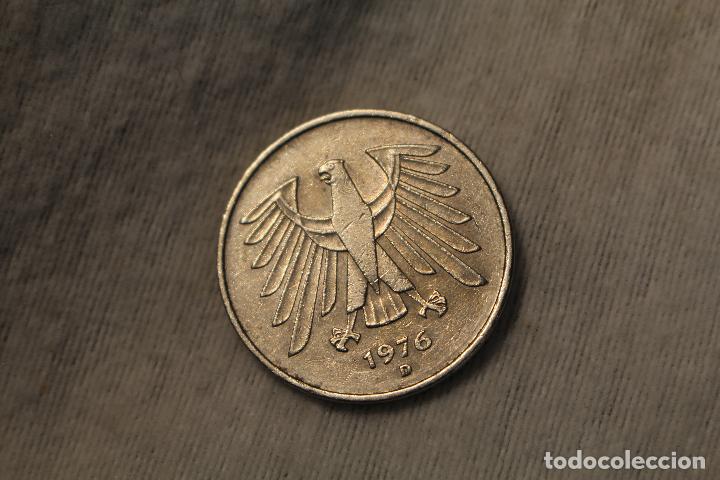 Monete antiche di Europa: 5 Mark 1976 D, Federal Republic - 1975-2001 - 5 Mark - Germany