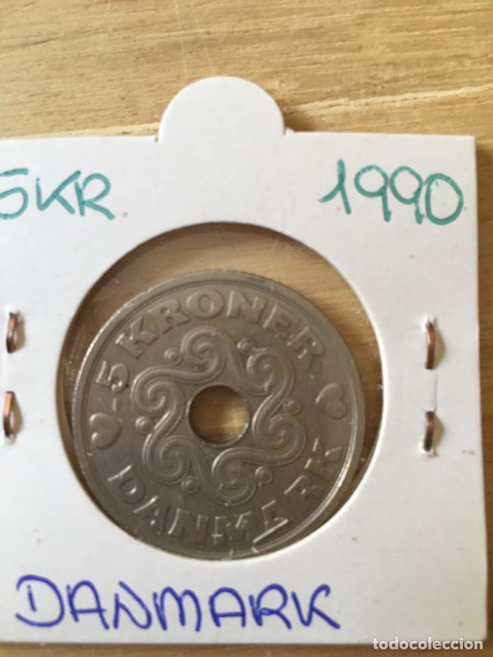 Monedas antiguas de Europa: MONEDA 5 CORONA DINAMARCA 1990 - Foto 1