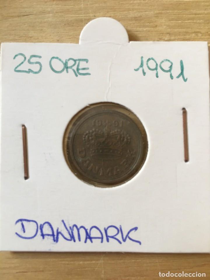 Monedas antiguas de Europa: MONEDA 25 ORE DINAMARCA 1991 - Foto 1