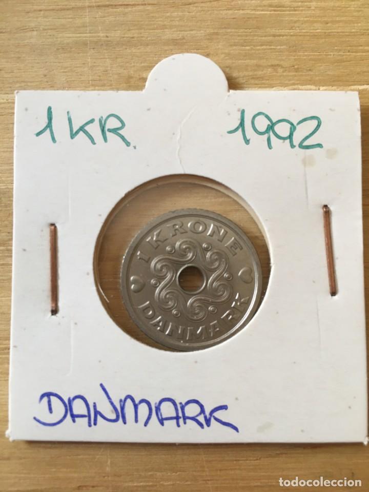 Monedas antiguas de Europa: MONEDA 1 CORONA DINAMARCA 1992 - Foto 1