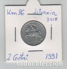 Monedas antiguas de Europa: MONEDA LITUANIA 2 CENTIMO 1991 - Foto 1