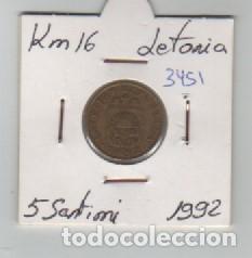 Monedas antiguas de Europa: MONEDA LETONIA 5 CENTIMO 1992 - Foto 1
