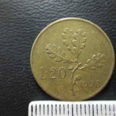 Monedas antiguas de Europa: 20 LIRA 1958 REPUBLICA ITALIANA. Lote 204788005