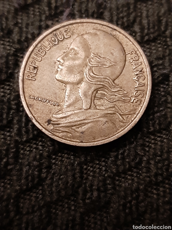 Monedas antiguas de Europa: 5 C&Eacute;NTIMOS FRANCIA MONEDA 1969 - Foto 2