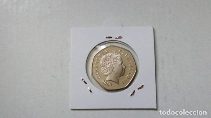 Monedas antiguas de Europa: Gibraltar 2000.- 50 PENCE DELFINES - Foto 2