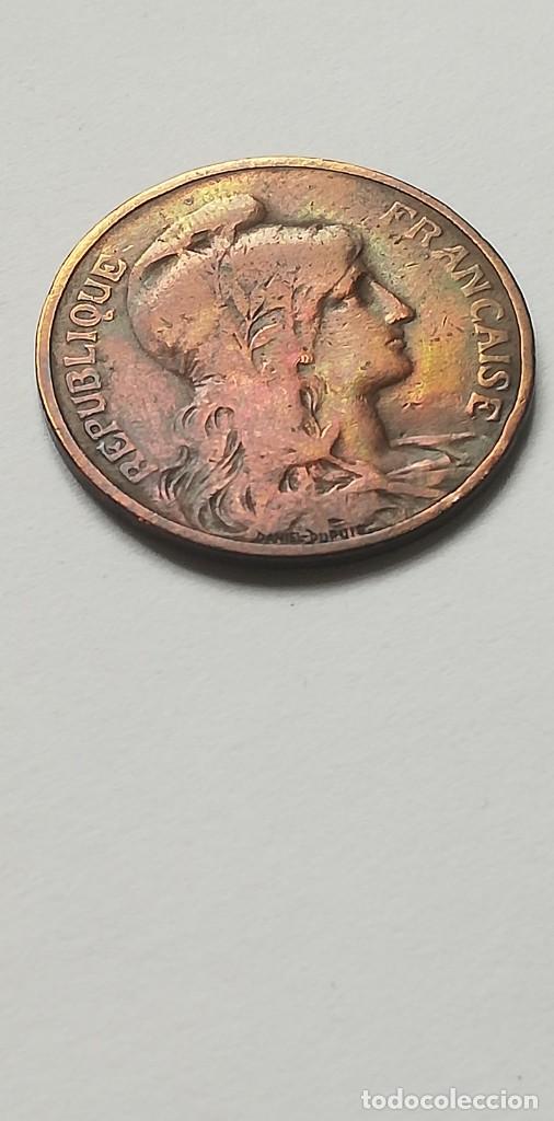 Monedas antiguas de Europa: 5 c&eacute;ntimos 1907 francia - Foto 2