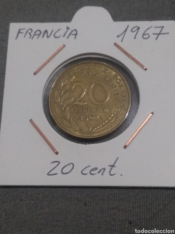 Monedas antiguas de Europa: FRANCIA 1967, 20 cent. - Foto 1