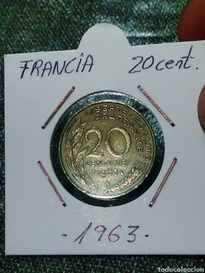 Monedas antiguas de Europa: FRANCIA 1963, 20 centimos - Foto 1