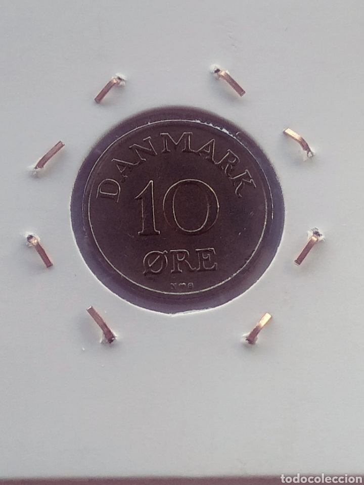 Monedas antiguas de Europa: DINAMARCA 1955, 10 &Oslash;RE - Foto 2