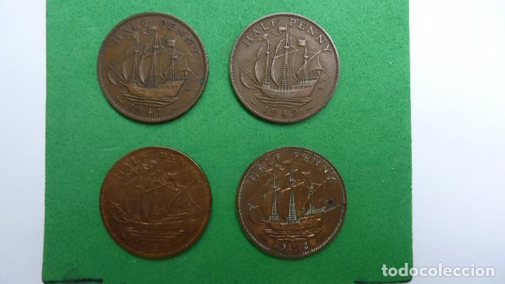 Monedas antiguas de Europa: Inglaterra lote de monedas. - Foto 1