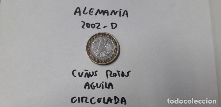Alte M&uuml;nzen aus Europa: 10-00316 -ALEMANIA- 1 &euro; -2002-D- CU&Ntilde;O ROTO EN EL AGUILA