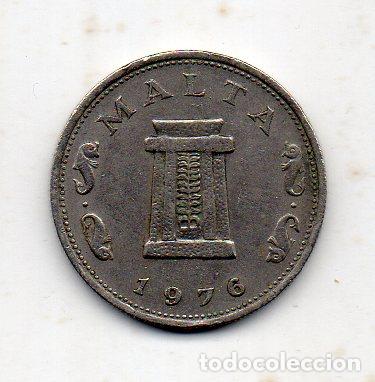 Monedas antiguas de Europa: Malta. 5 C&eacute;ntimos. A&ntilde;o 1976. - Foto 1