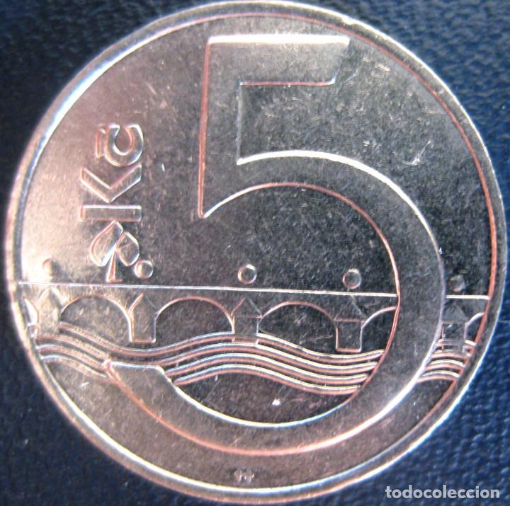 Monete antiche di Europa: Rep&uacute;blica Checa, 5 Koronas 1995 KM#8./ Muy Bonita.