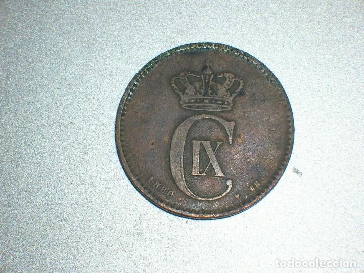 Monedas antiguas de Europa: DINAMARCA 2 ORE 1880 (6810) - Foto 1