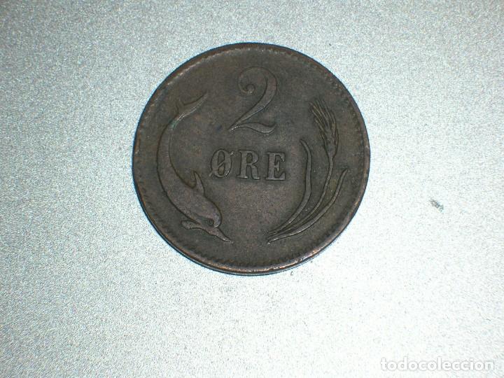 Monedas antiguas de Europa: DINAMARCA 2 ORE 1880 (6810) - Foto 2
