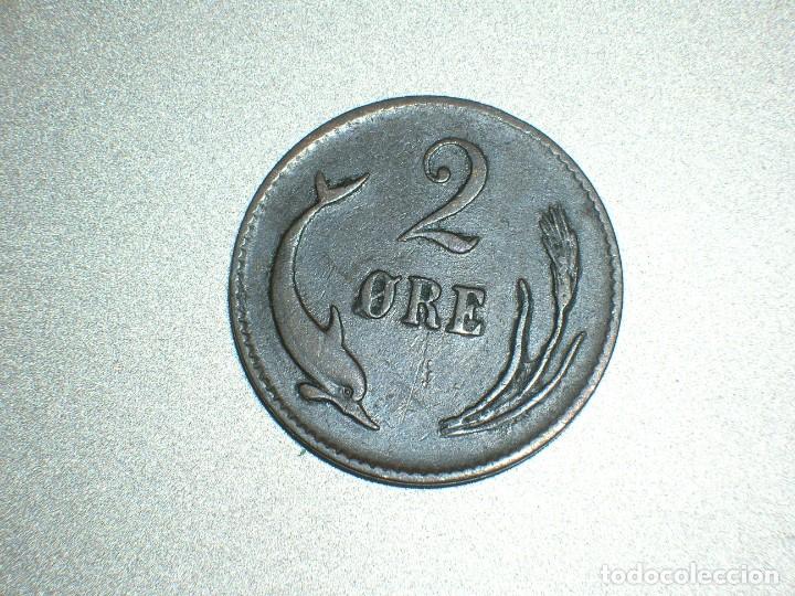 Monedas antiguas de Europa: DINAMARCA 2 ORE 1874 (6824) - Foto 2