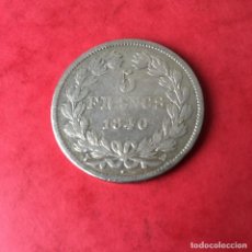 Monedas antiguas de Europa: 5 FRANCOS DE PLATA DE FRANCIA 1840-W. Lote 213543678