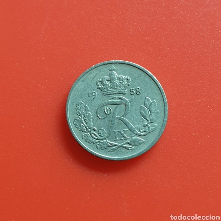 Monedas antiguas de Europa: Dinamarca 10 ore 1958 - Foto 1