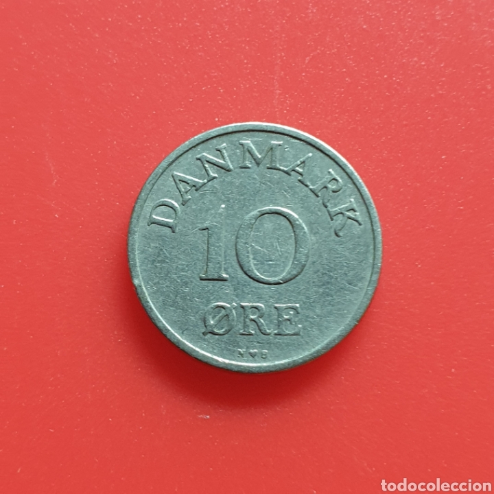 Monedas antiguas de Europa: Dinamarca 10 ore 1955 - Foto 2