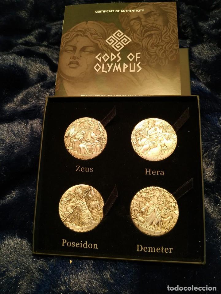 Monedas antiguas de Europa: Colecci&oacute;n de monedas de plata 999 de 2 onzas Gods of Olympus